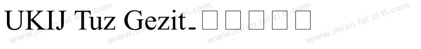 UKIJ Tuz Gezit字体转换